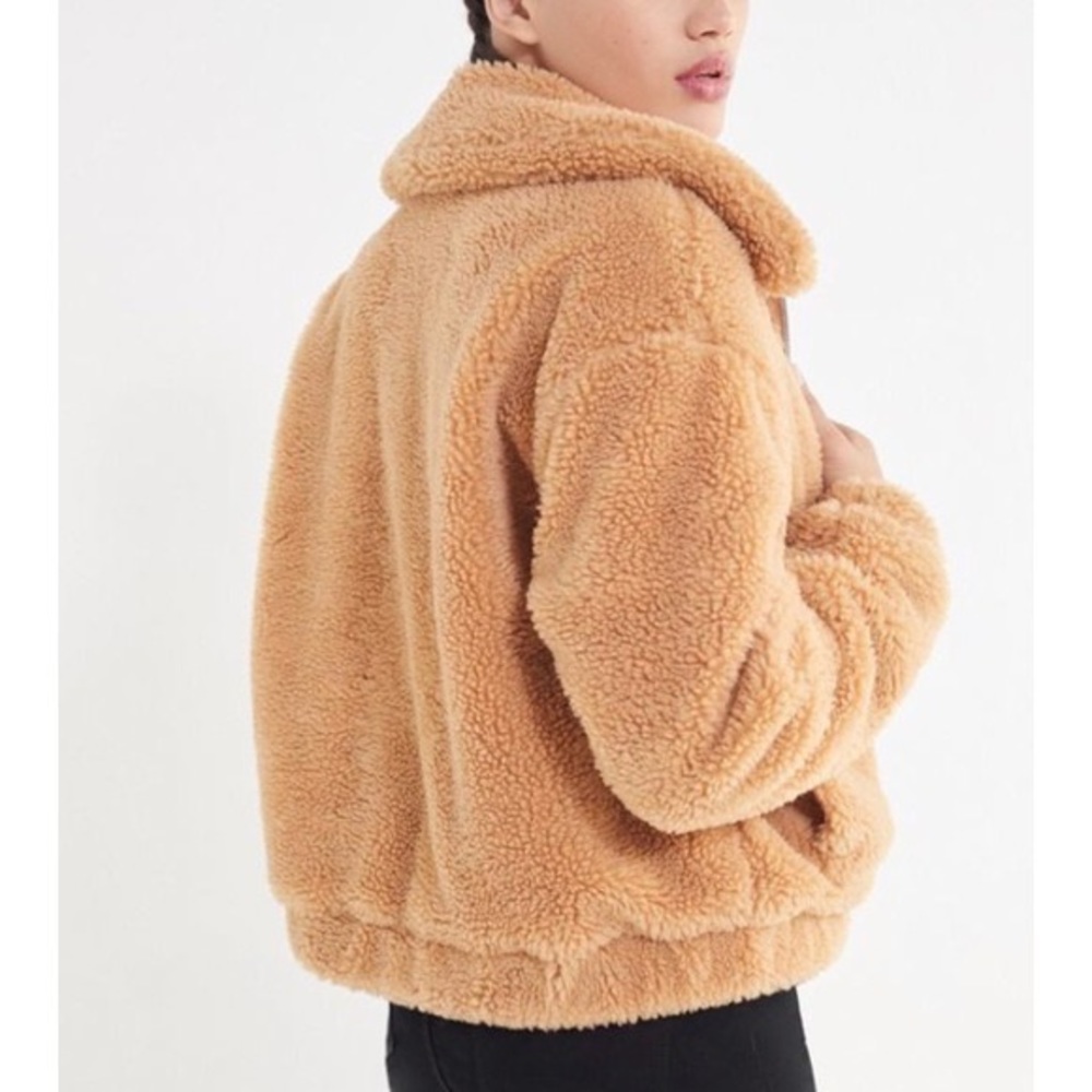 Urban Outfitters Cropped Teddy Sherpa Jacket
